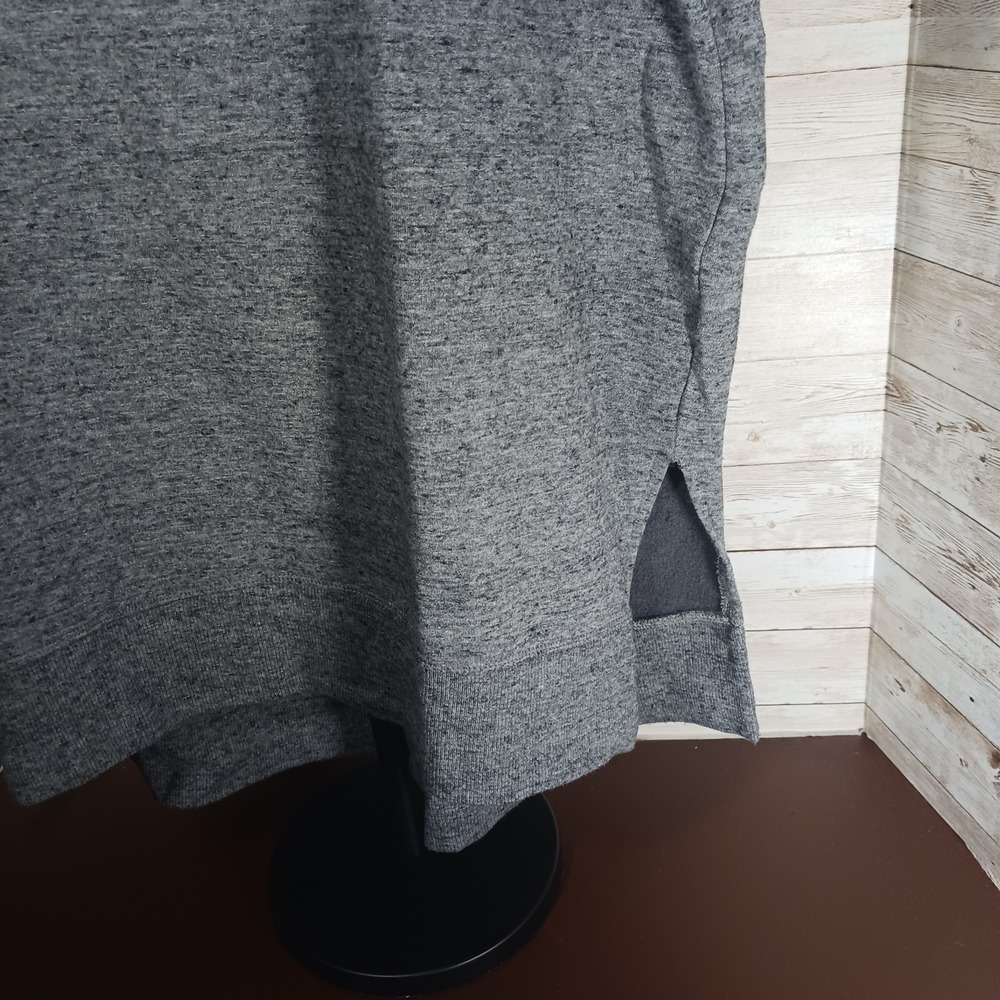 Athleta Sweater Women's Medium Gray Long Sleeve Ribbed Cuff High Low Round Neck - Picture 3 of 9